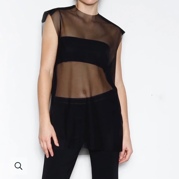 Marie Saint Pierre Black Sheer Women's Tunic - Bronte - NWT! - Picture 3 of 15